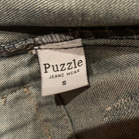 Puzzle Jean Wear Denim Vest- Size Small💙 - Picture 4 of 7